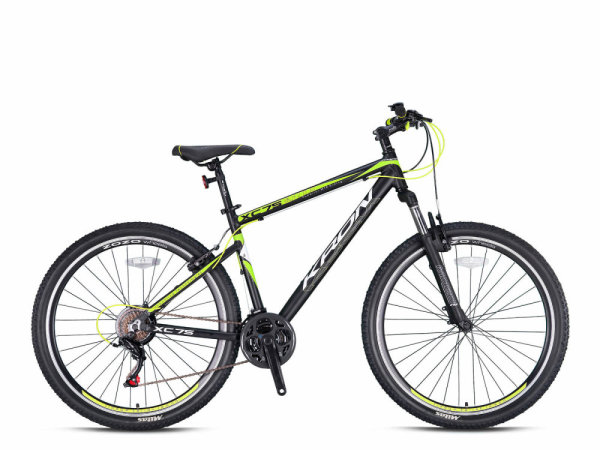 Kron XC75 Alu Mountainbike 27,5 Zoll 19(49) Schwarz/Gelb Mechanische Scheibenbremsen"